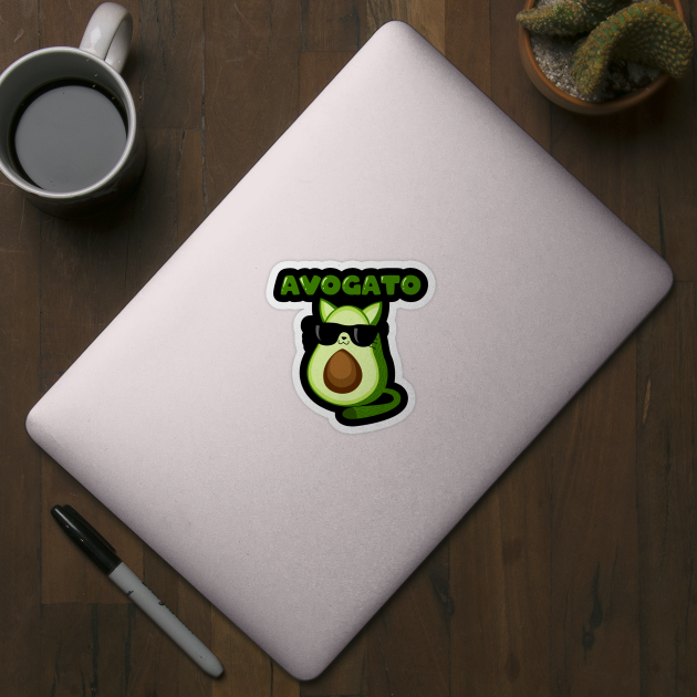 Avogato Funny Avocado Cat Lover by aneisha